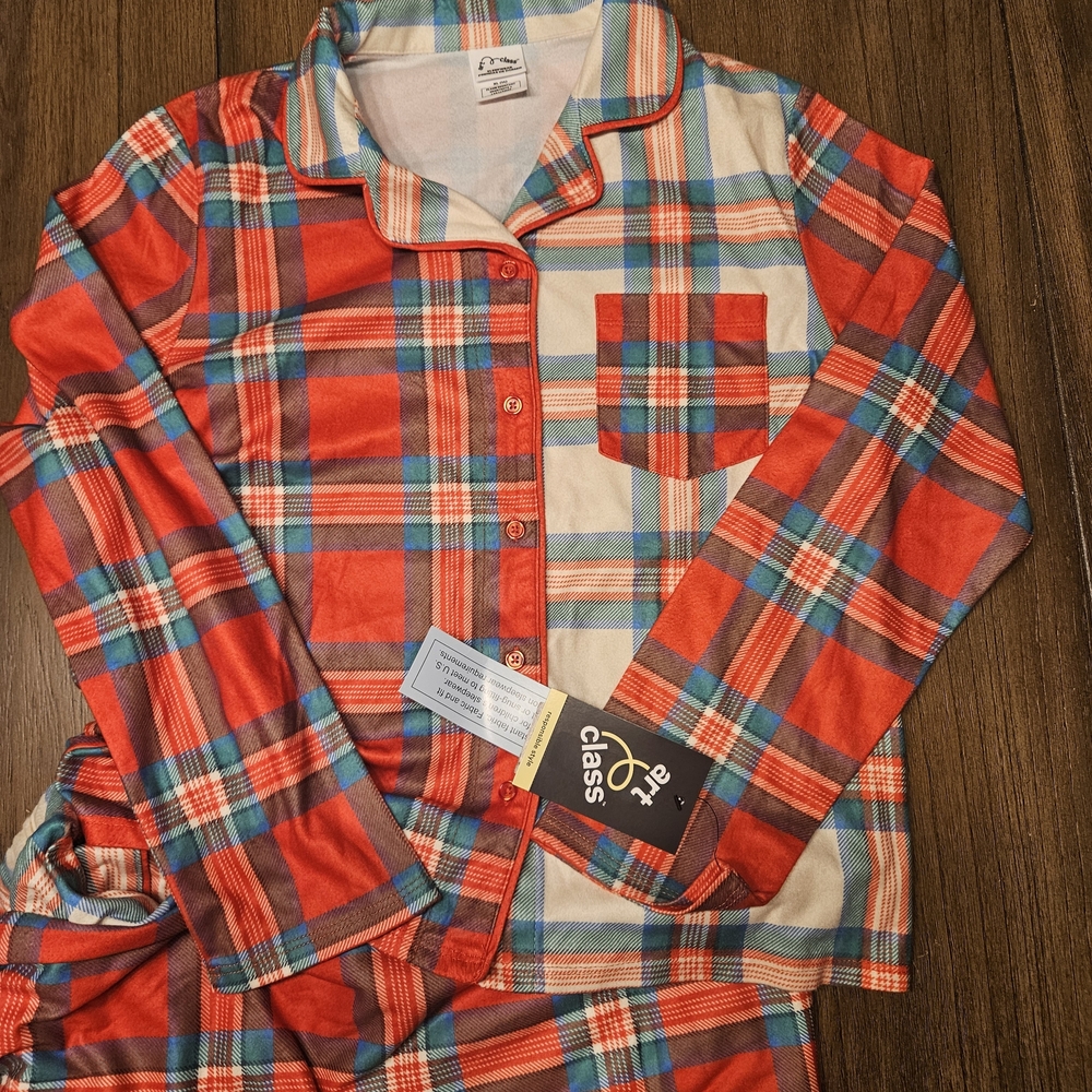 Art Class Vibrant Holiday Plaid Pajamas